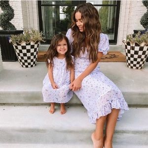 Sun Peony Coconut Sophia Lilac Floral Dress